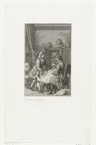 Çar Büyük Peter ve Belediye Başkanı Nicolaes Witsen bir haritayı inceliyor, 1814 by Jacob Ernst Marcus