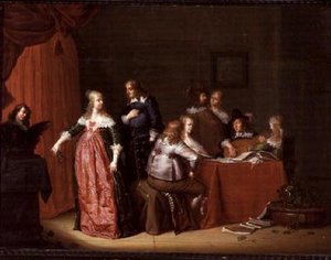 Bir İç Parti by Jacob F. van der (follower of) Merck