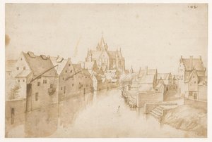 Dijle'deki Meryem Ana Kilisesi, Mechelen'de by Jacob Grimmer (possibly)