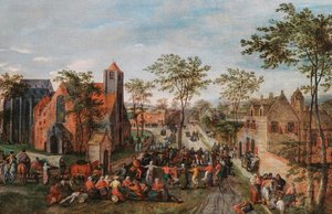 Jacob Grimmer köy panayırı by Jacob Grimmer