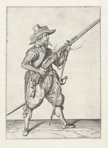 Silahşör kürkünü altına yerleştiriyor, c.1600