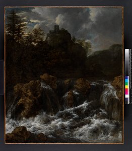 1682'den önce şelaleli manzara by Jacob van Ruisdael