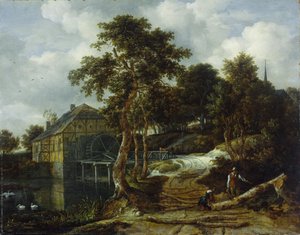 Su değirmeni ile manzara by Jacob Isaakszoon van Ruysdael