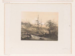 Nehir ile orman manzarası by Jacob Jan van der Maaten (attributed to)