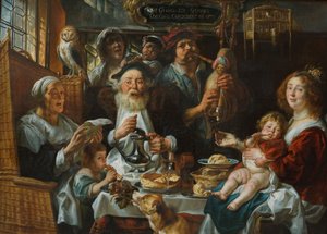 Eski Şarkı Olarak, Yani Genç Papa by Jacob Jordaens