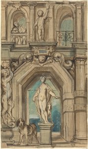 Duvar Dekorasyonu İçin Tasarım [rekto] by Jacob Jordaens