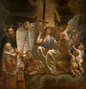 İlahi Adalet Üzerine Kurulu Beşeri Hukuk by Jacob Jordaens