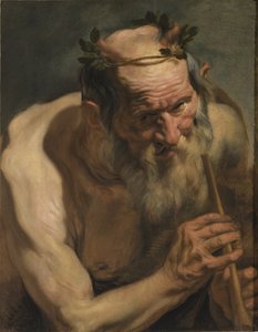 Flüt Tutan Yaşlı Satyr, 1620 dolayları by Jacob Jordaens