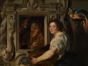 Meyve Satıcısı (yağ) by Jacob Jordaens