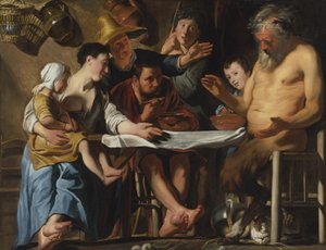 Satir ve Köylü Aile by Jacob Jordaens