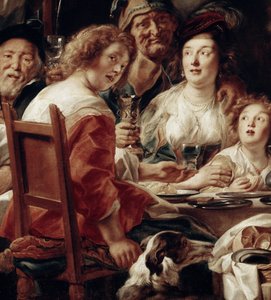 Kral içer, detay (tuval üzerine yağlı boya by Jacob Jordaens