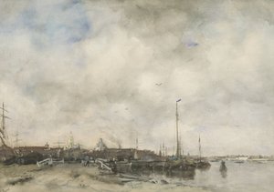 Bir şehrin görünümü by Jacob Maris