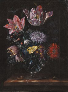 Çiçekli Cam Vazo by Jacob Marrel