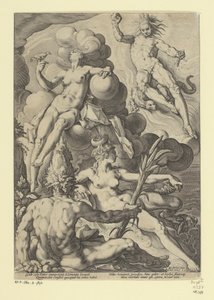 dört element Mitolojik ve alegorik temsiller (dizi başlığı) by Jacob Matham (attributed to)