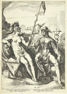 Atina ve Merkür İttifakı (Hermathena) by Jacob Matham