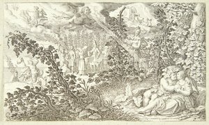 Bakkus ve Ariadne by Jacob Matham