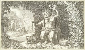 Şarap tanrısı olarak Bakkus by Jacob Matham