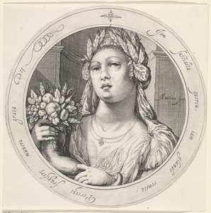 Ceres bereketle tanıştı Venüs, Bacchus en Ceres (dizi başlığı) by Jacob Matham