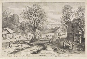 Aralık (nesne üzerindeki başlık) On İki Ay (dizi adı) by Jacob Matham