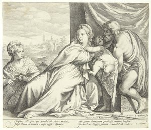 Madonna ve St. John the Baptist ve St. Catherine ile çocuk by Jacob Matham
