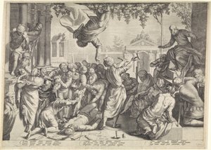 Marcus bir köleyi işkenceden kurtarır by Jacob Matham