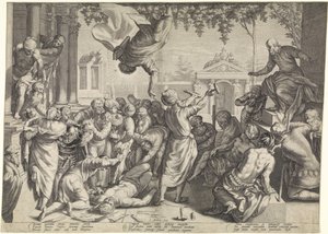 Marcus bir köleyi işkenceden kurtarır by Jacob Matham