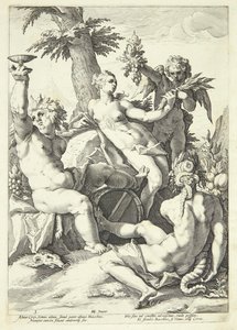 Ceres ve Bacchus olmadan Venüs donar by Jacob Matham