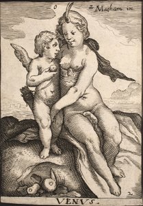 Venüs ve Amor by Jacob Matham