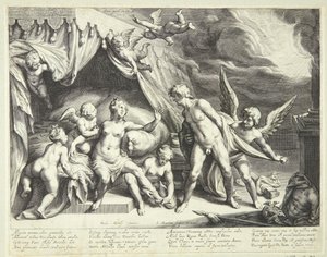 Apollon tarafından keşfedilen Venüs ve Mars by Jacob Matham