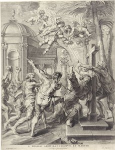 Marteldood van de apostel Tomas S. Thomas, havari ve şehit (nesne üzerindeki başlık) by Jacob Neefs