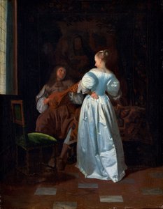 Serenat, c.1669 (tuval üzerine yağlıboya) by Jacob Ochtervelt
