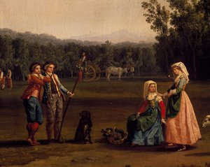 Caserta kraliyet mülklerine gezi (tuval üzerine yağlı boya) by Jacob Philippe Hackert