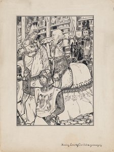 Shakespeare'in Kral Lear'ı için Tasarım İllüstrasyonu: Kral Lear ve Cordelia Yakalandı by Jacob Pieter van den Bosch
