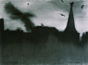 Tenby, 1994 (kağıt üzerinde kömür)
