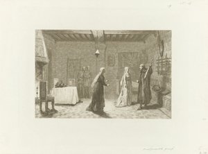 Bir kalenin iç odasındaki figürler by Jacob Taanman