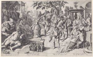 Müsrif oğul parasını çarçur ediyor by Jacob de Gheyn (II)
