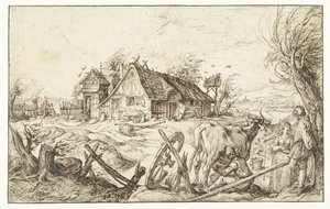 Çiftlik Çiftlik veya köy hayatı Ülkede Yaşam (?) by Jacob de Gheyn (II)