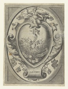 Leiden retorik odasının arması Aşkın temelidir by Jacob de Gheyn (II)