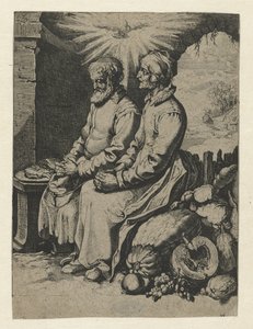 dua eden yaşlı çift gönül rahatlığı by Jacob de Gheyn (III) (attributed to)