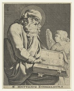 Evangelist Mattheus S. Matthaeus Evangelista (nesne üzerindeki başlık) by Jacob de Gheyn (III)