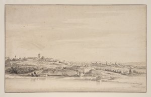 Tiber'in bulunduğu Roma yakınına bakış by Jacob de Heusch
