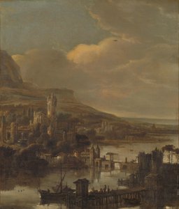 Nehir manzarası by Jacob de Wet (I) (attributed to)