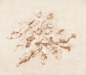 Bir grup melek. by Jacob de Wit