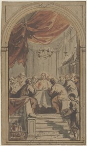 Üst odada sunulan Rab'bin Sofrası by Jacob de Wit