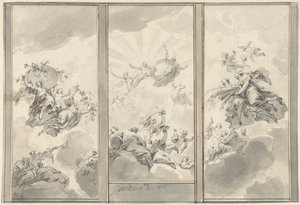 Üç parçalı bir tavan dekorasyonu için tasarım by Jacob de Wit