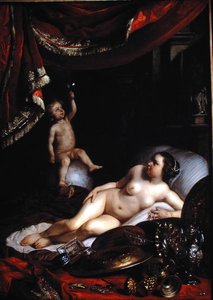 Homo Bulla (Erkek Kabarcık Gibidir) ve Kadın Dünyası (Kadınlar Dünyası) 1654 ile Alegorik Bir Vanitas (tuval üzerine yağlı boya)
