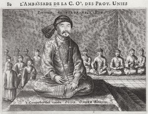 Eski Vali'nin portresi, Hollanda Büyükelçiliği'nin Çin'deki bir hesabından, 1665