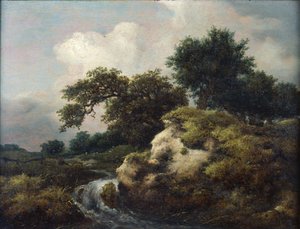 Kumullu ve Küçük Şelaleli Manzara by Jacob van Ruisdael