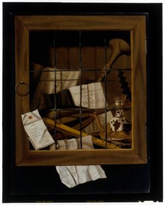 Bir Trompe l'oeil Natürmort