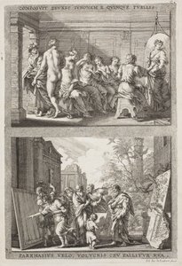 Zeuxis ve Parrhassius by Jacob von Sandrart